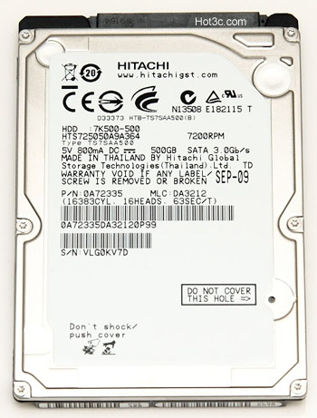 [Hitachi] Hitachi 7200rpm 2.5吋 HDD實測