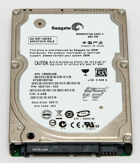 [Seagate] Seagate 5400.4 2.5吋硬碟實測